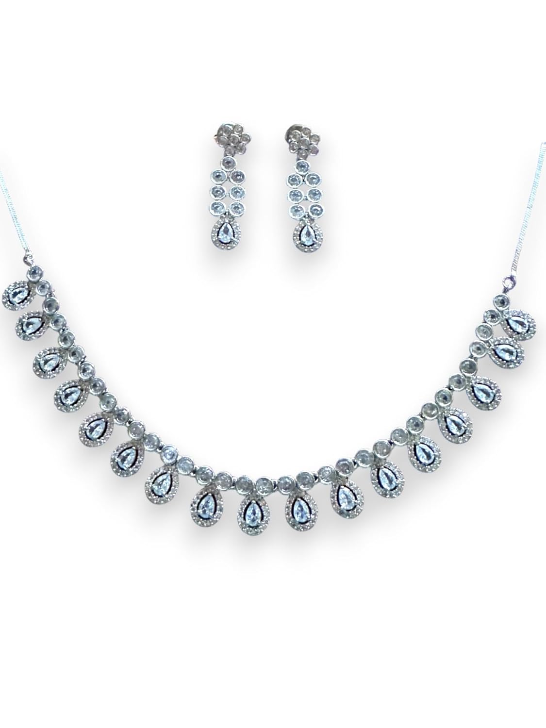 Elegant Diamante Necklace Set
