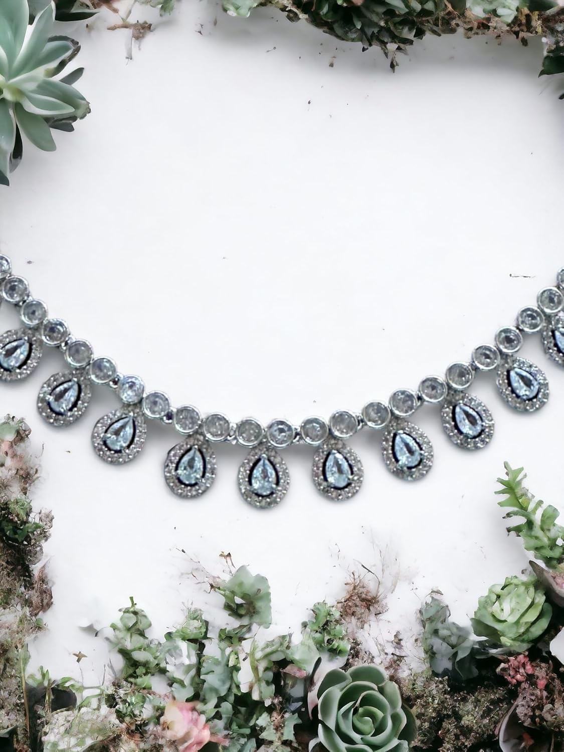 Elegant Diamante Necklace Set