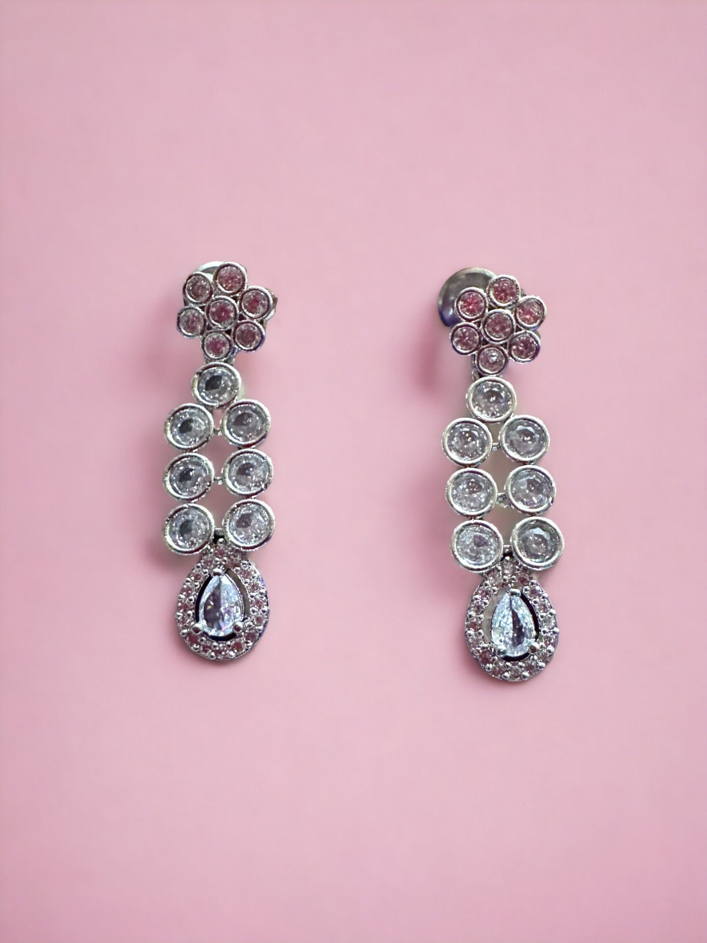 Premier Cubic Zircon Silver Necklace Set