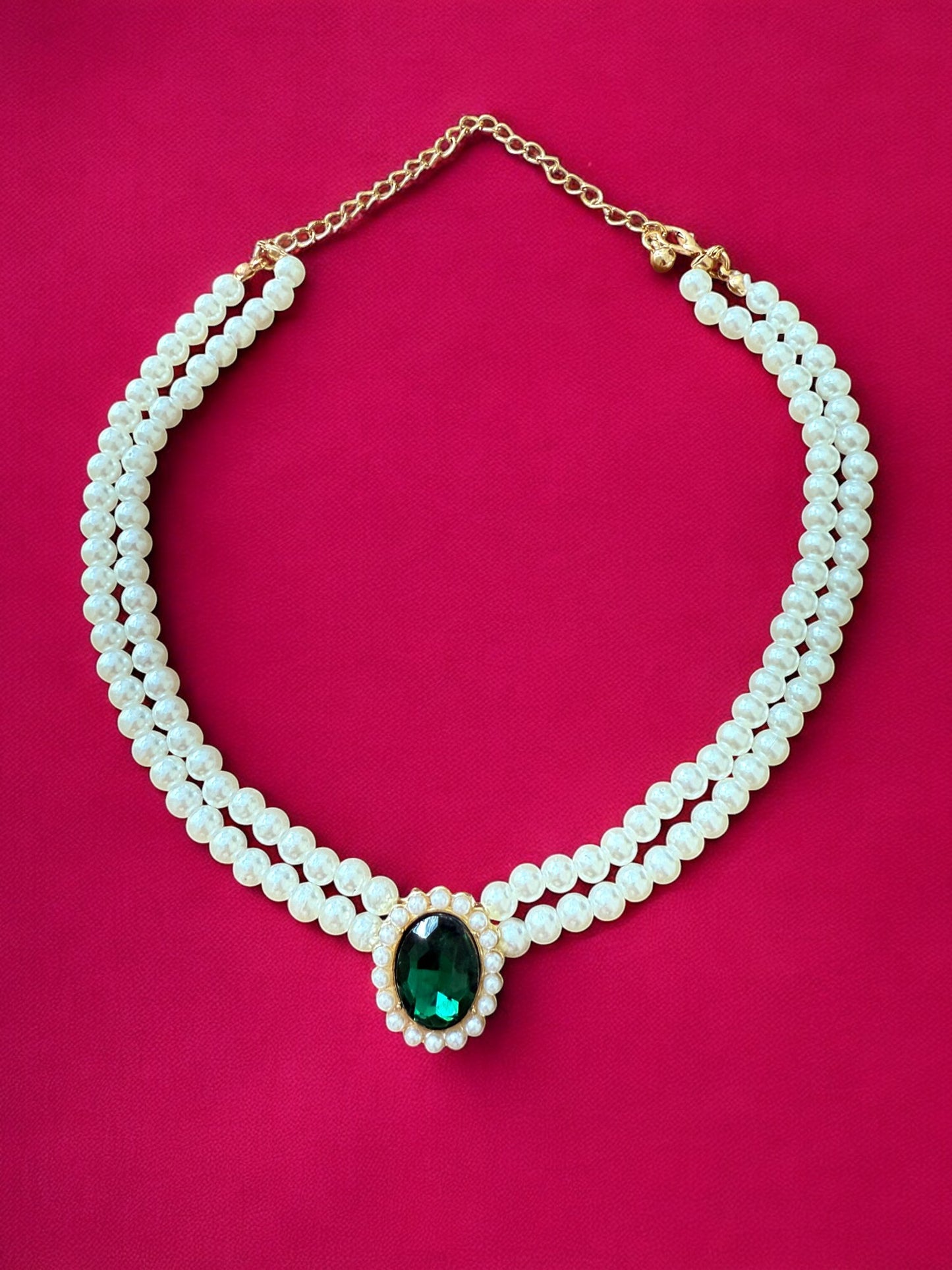 Elegant Imitation Pearl Beaded Choker Set