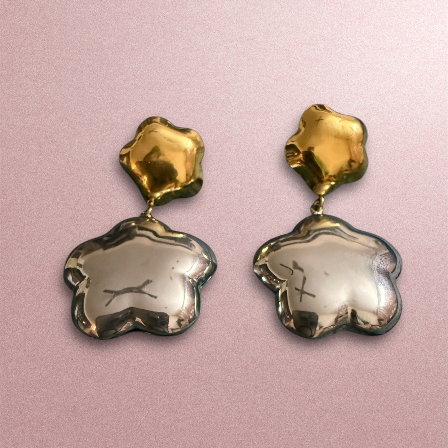 Anti Tarnish Gold Silver Earrings