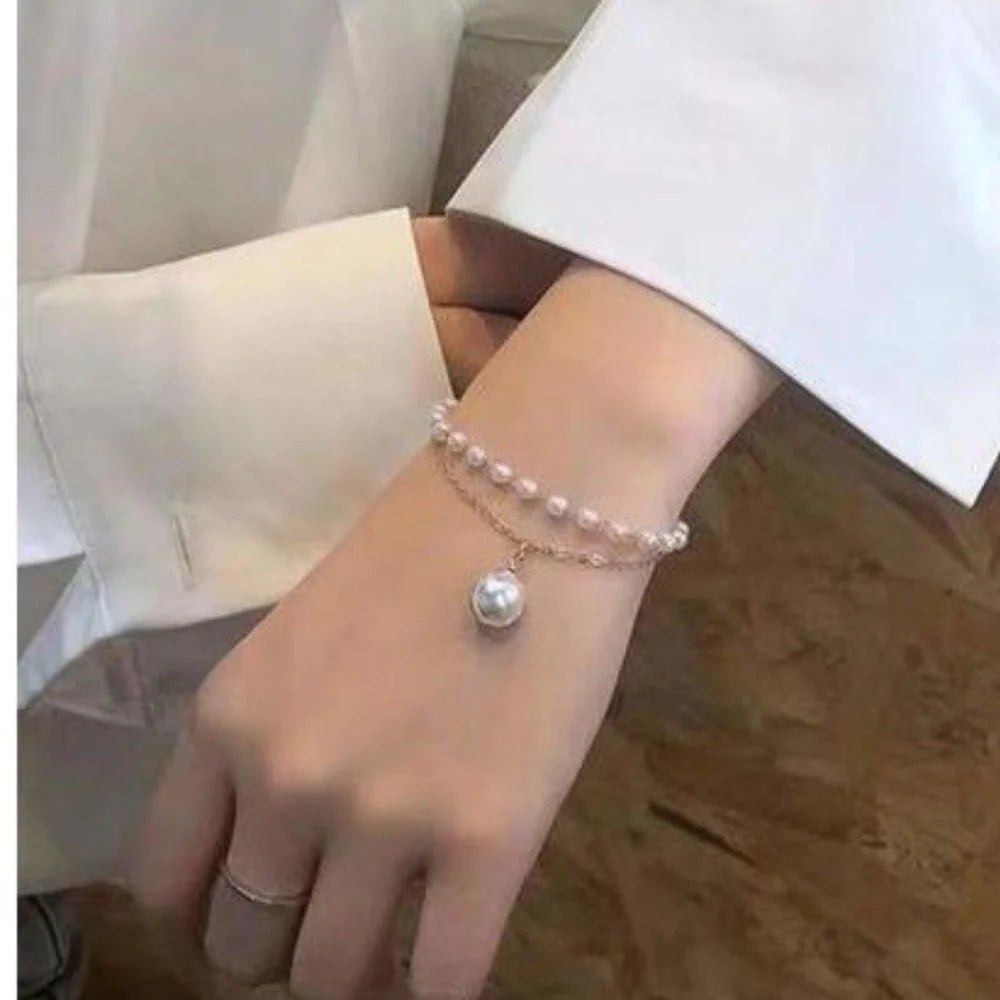 Elegant Pearl Double-Layer Bracelet