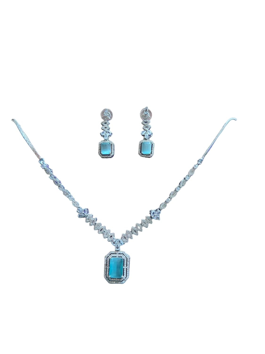 Crystal Jewelry Set for Women, Blue