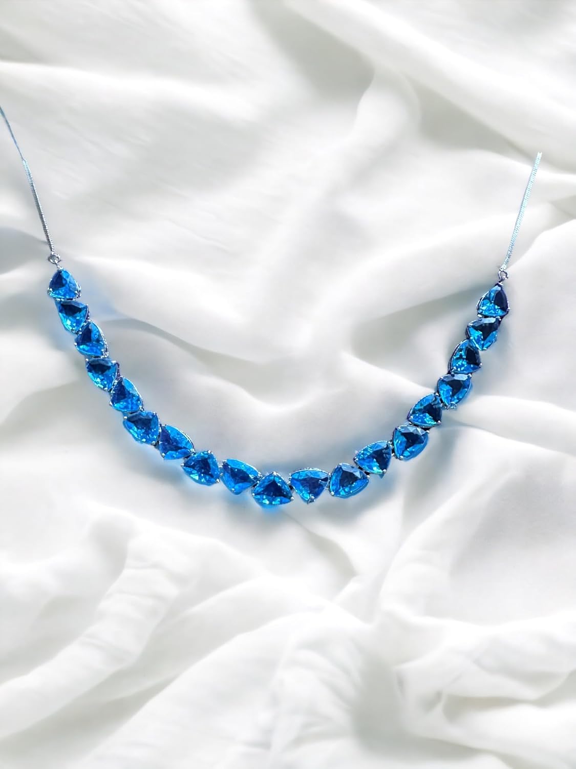 Blue Cubic Zirconia Necklace