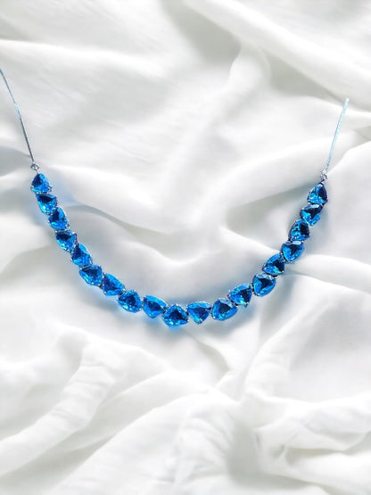 Blue Cubic Zirconia Necklace