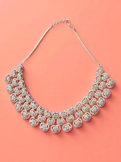 Rebekah Bridal Statement Premium Floral Look Necklace Set