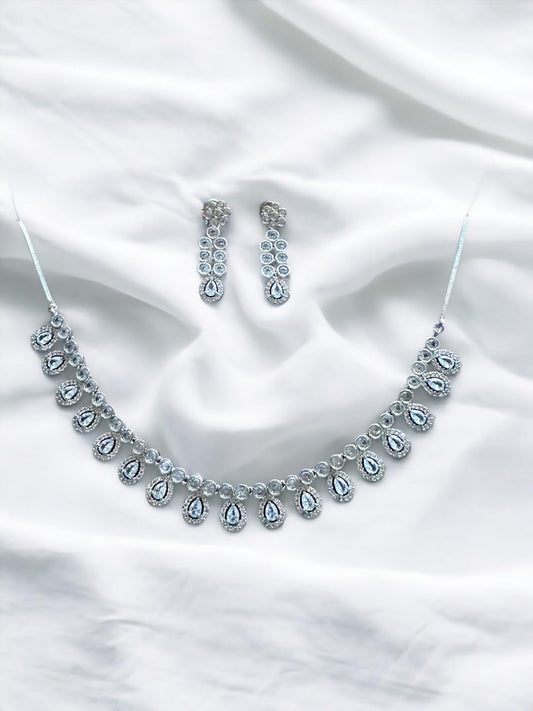 Elegant Diamante Necklace Set