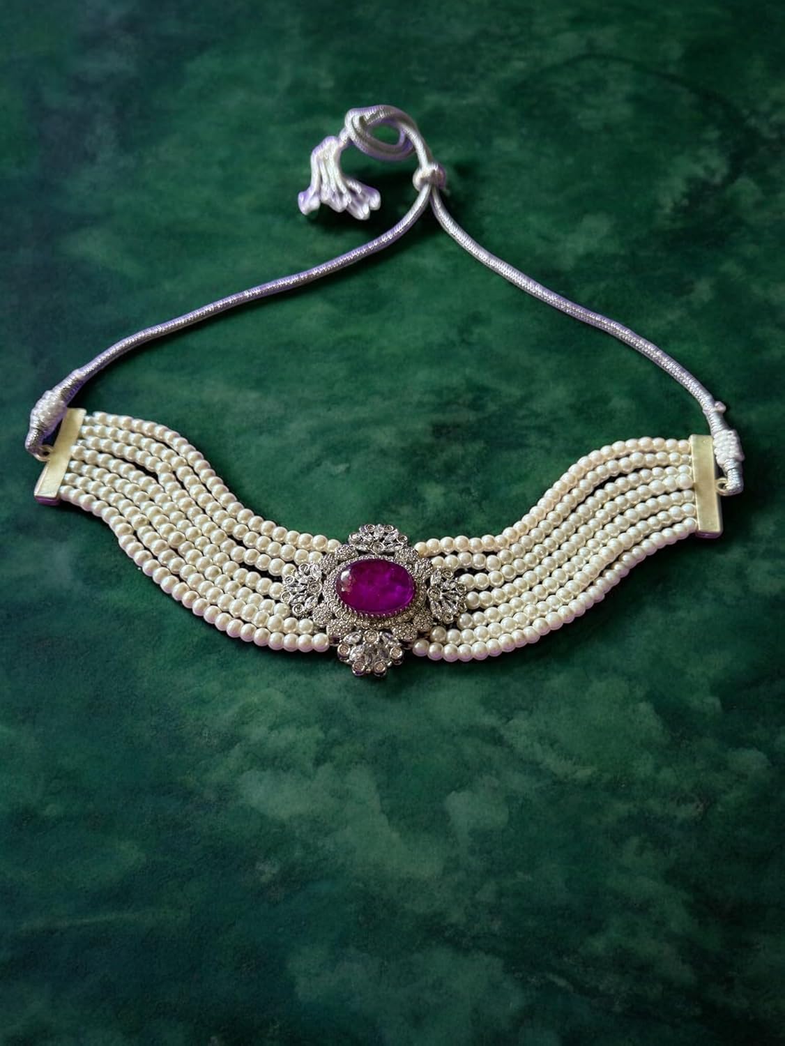 Rebekah Amethyst Majesty Pearl Choker Set