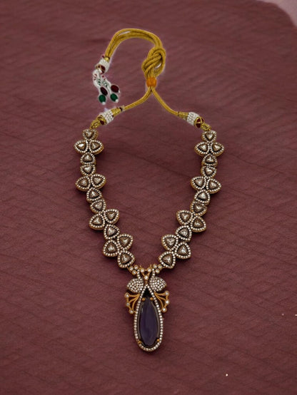 Rebekah Lavender Grace -Studded Necklace Set