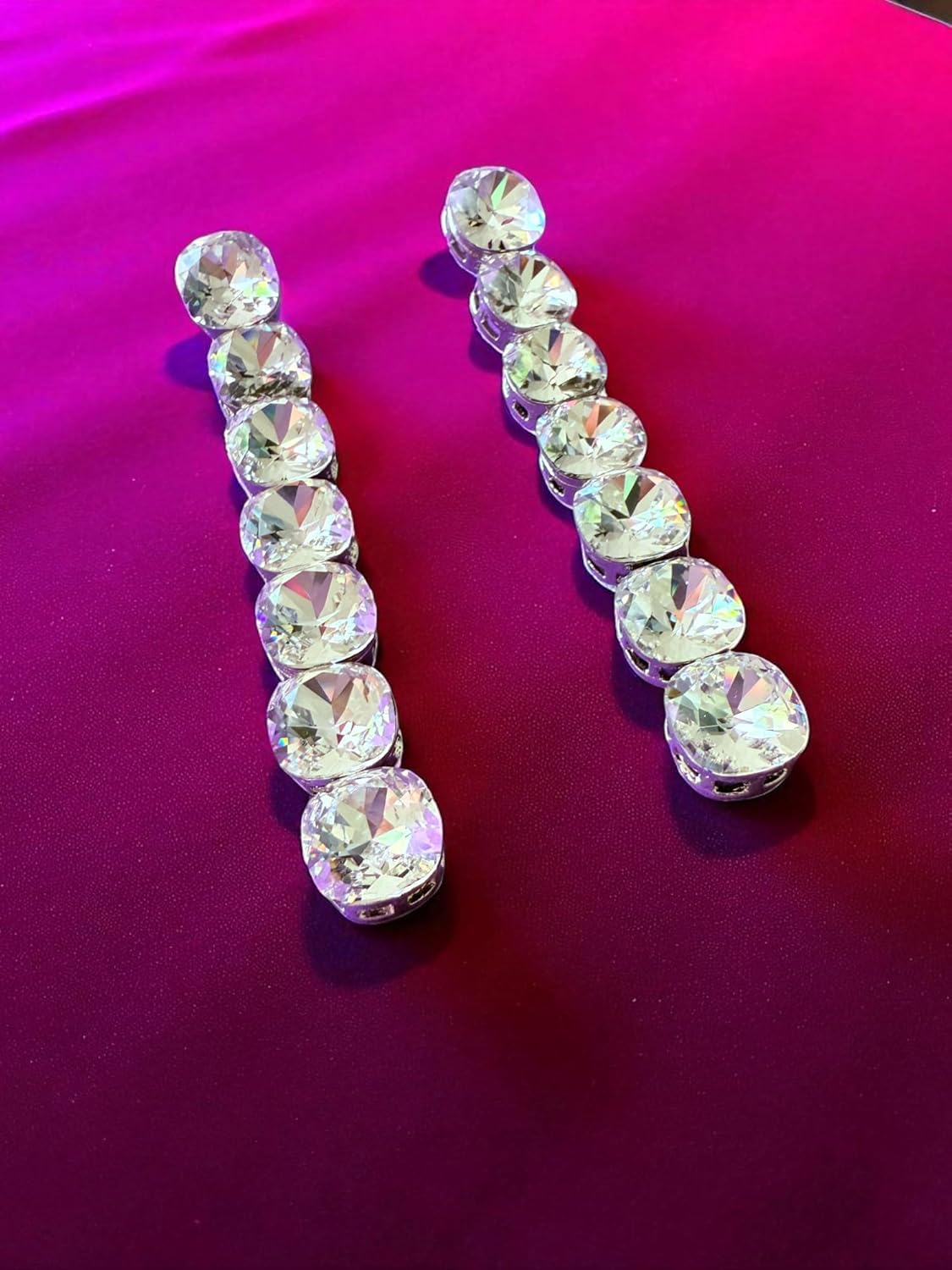 Crystal Elegance Linear Drop Earrings