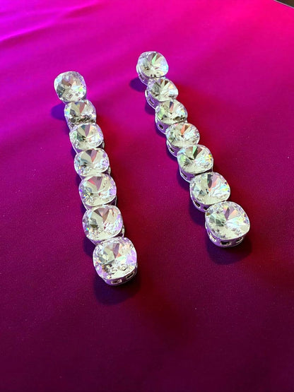Crystal Elegance Linear Drop Earrings