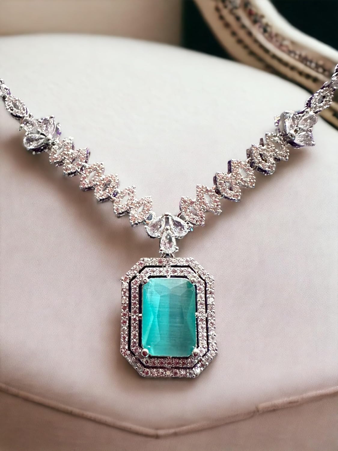 Crystal Jewelry Set for Women, Blue