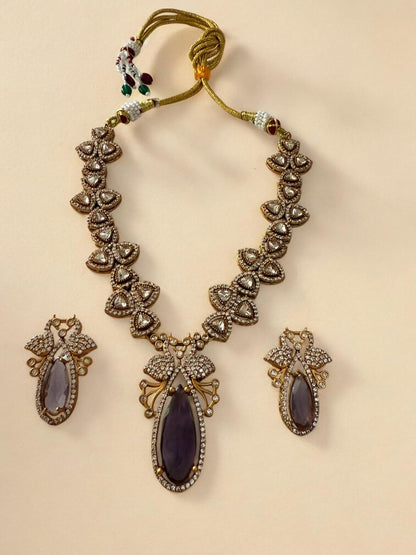 Rebekah Lavender Grace -Studded Necklace Set