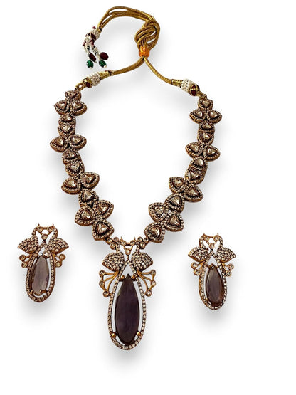 Rebekah Lavender Grace -Studded Necklace Set