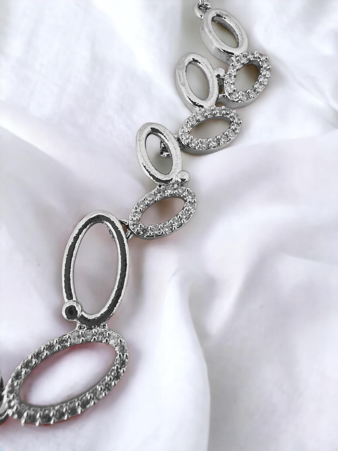 Oval Necklace and Earring Set for Women