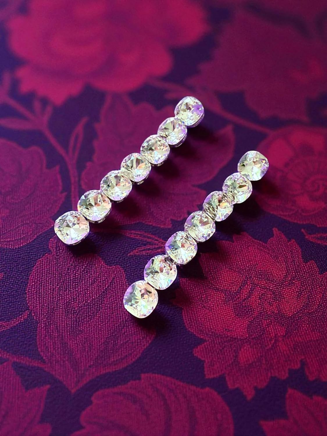 Crystal Elegance Linear Drop Earrings