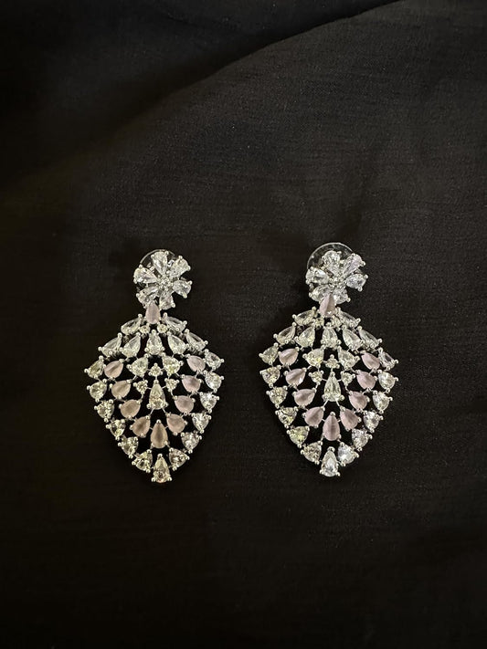 Crystal Drop Earrings, Silver, for Women