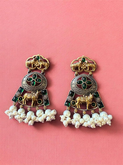 Rebekah Antique Hasli Set with Elephant & Deer Motifs