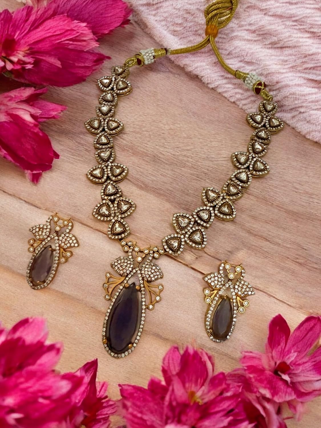 Rebekah Lavender Grace -Studded Necklace Set
