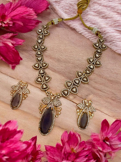 Rebekah Lavender Grace -Studded Necklace Set