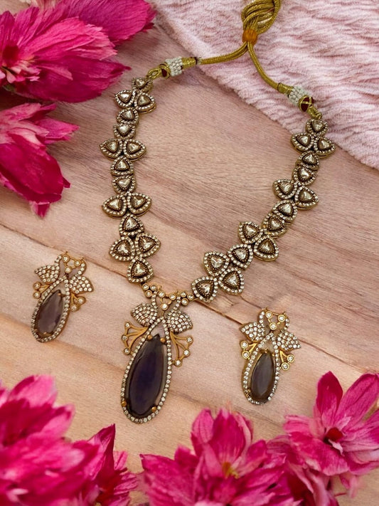 Rebekah Lavender Grace -Studded Necklace Set