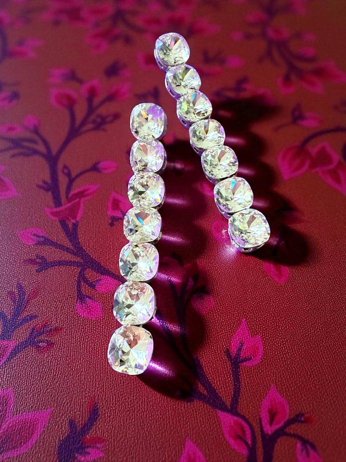 Crystal Elegance Linear Drop Earrings