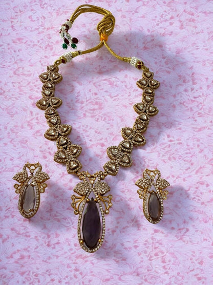 Rebekah Lavender Grace -Studded Necklace Set
