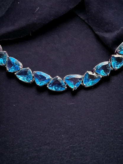 Blue Cubic Zirconia Necklace