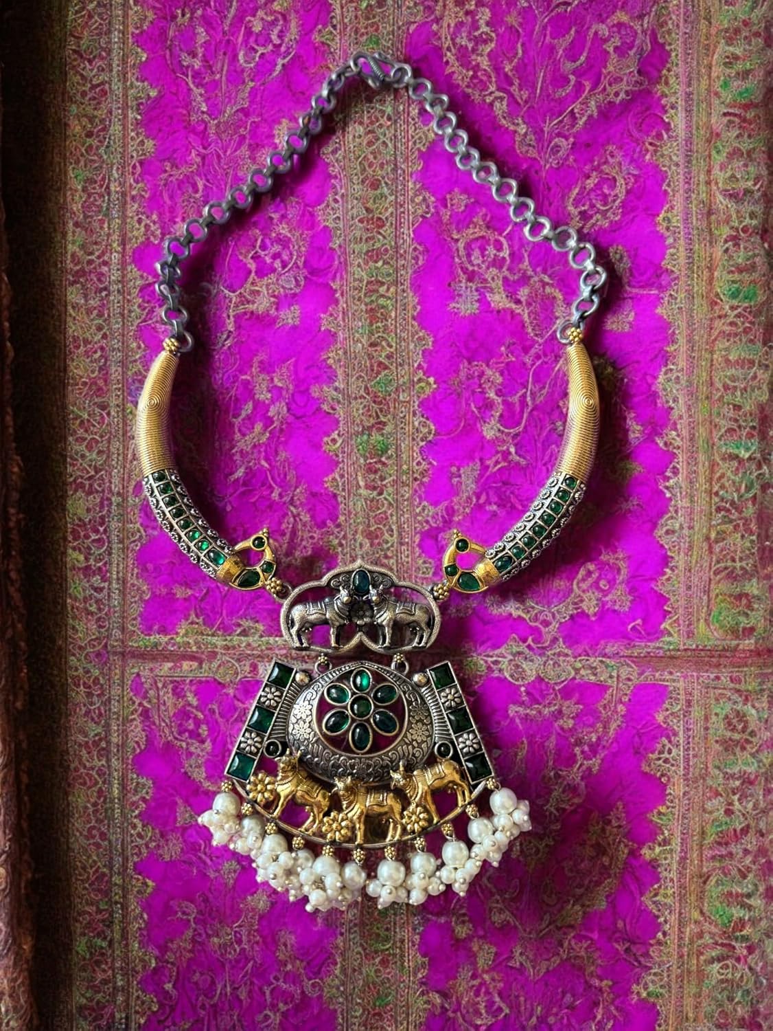 Rebekah Antique Hasli Set with Elephant & Deer Motifs