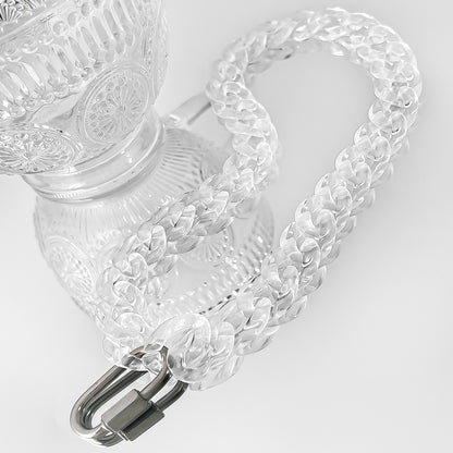 Men Transparent Acrylic Chain Necklace with Metal Clasp