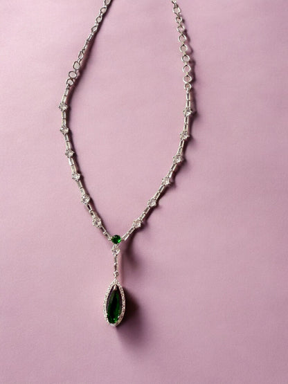 Designer Stone-Studded Necklace Set with Matching Earrings
