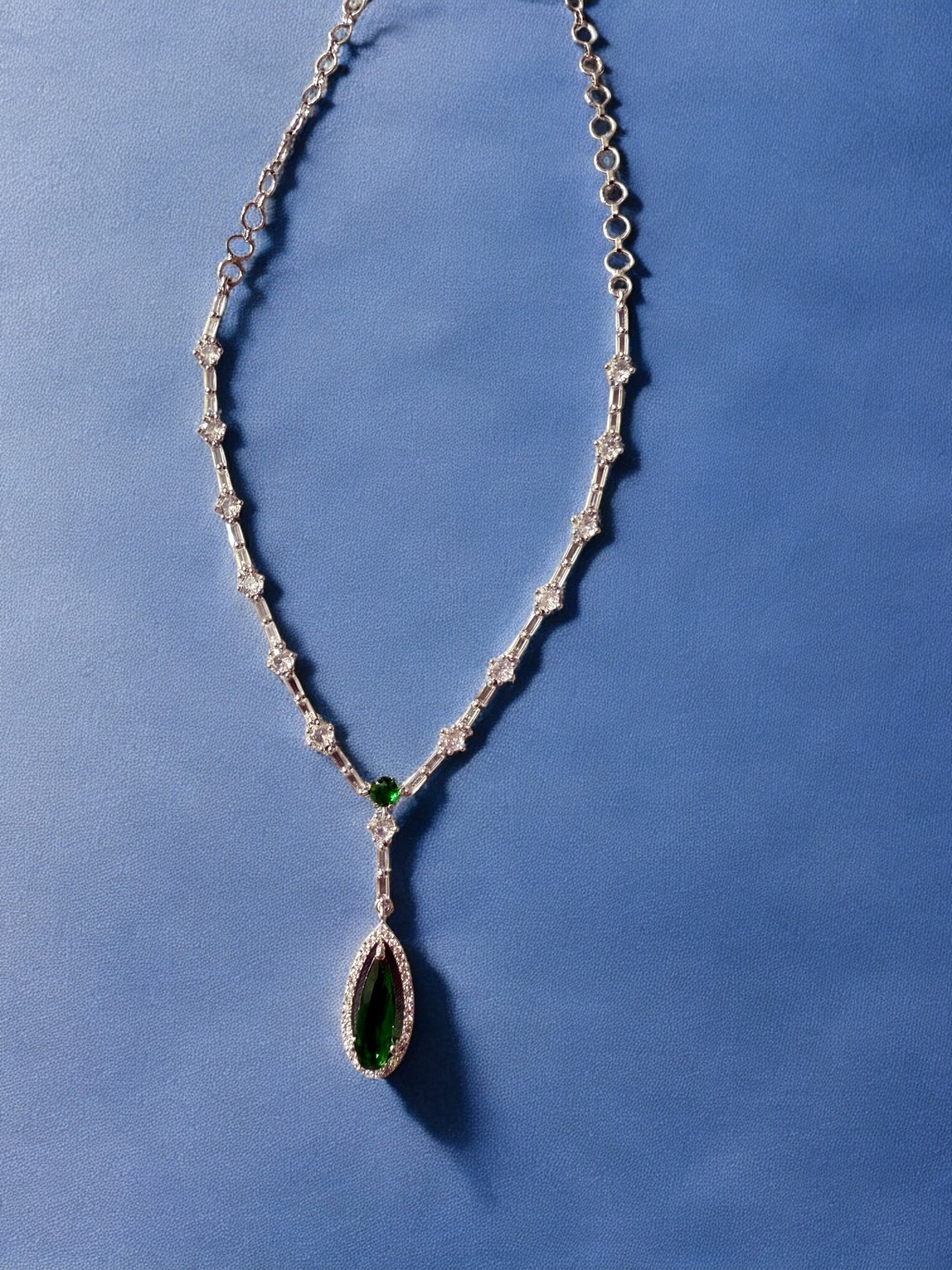Designer Stone-Studded Necklace Set with Matching Earrings