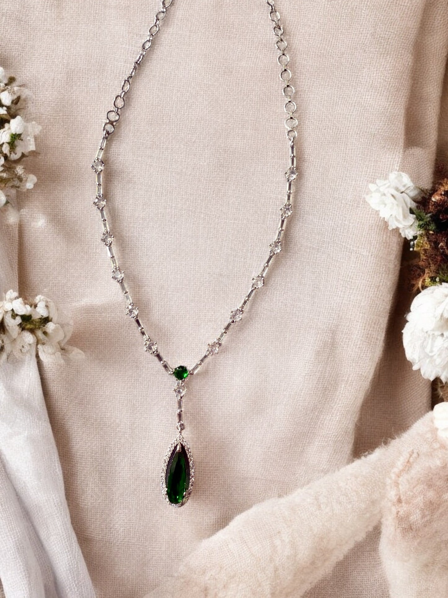 Designer Stone-Studded Necklace Set with Matching Earrings