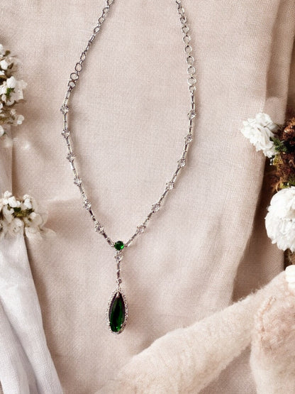 Designer Stone-Studded Necklace Set with Matching Earrings