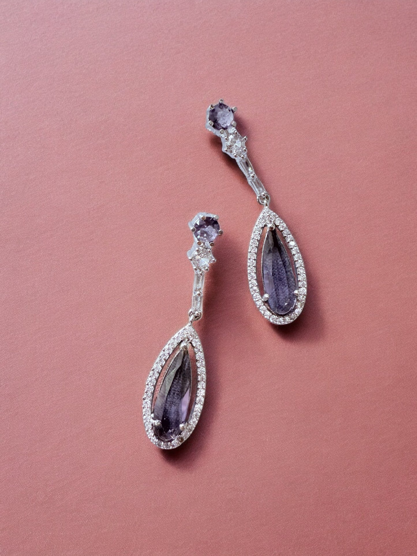 Classic Stone-Studded Necklace Set with Matching Earrings