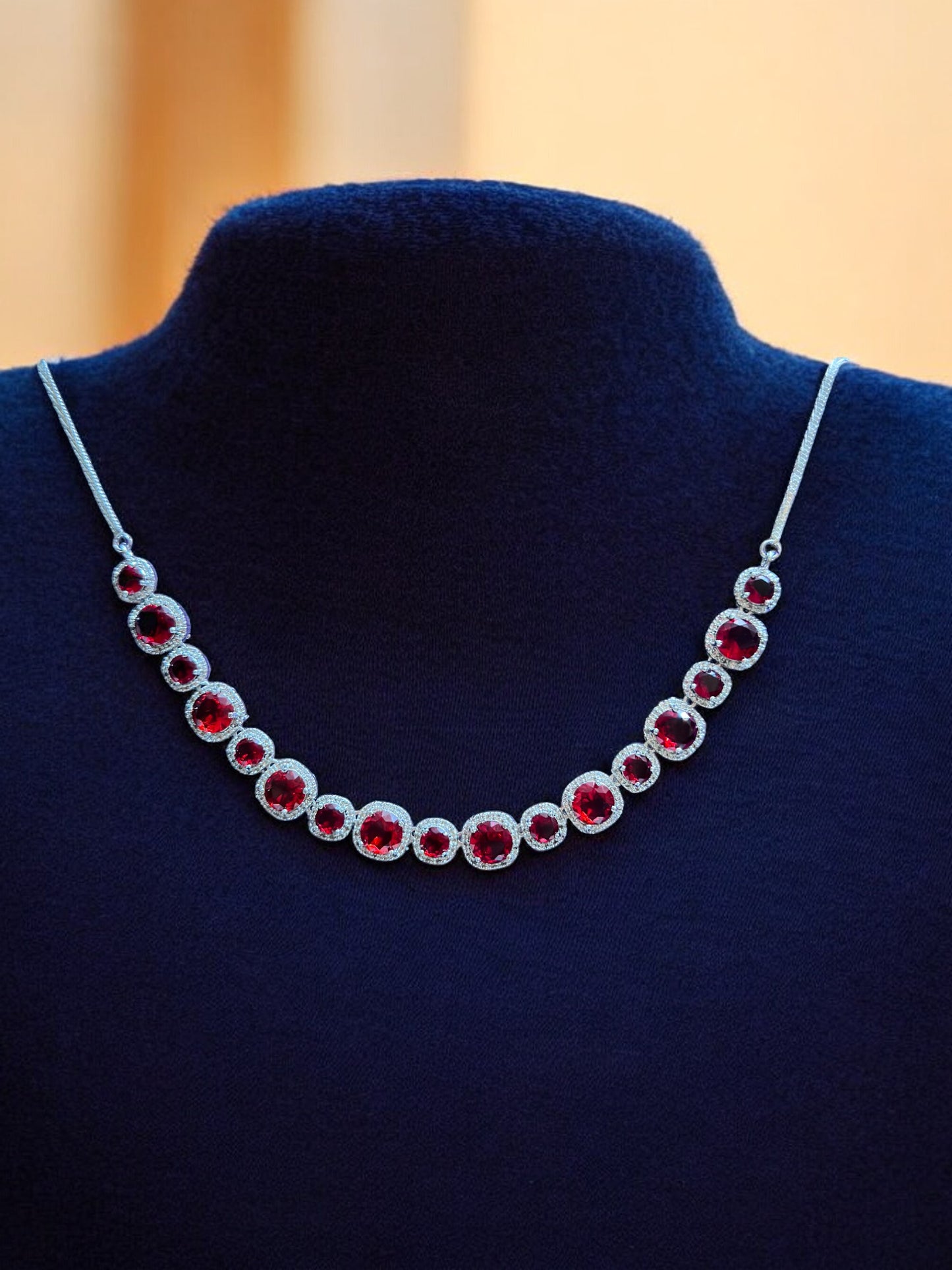 Green Premium Stone Studded Necklace Set