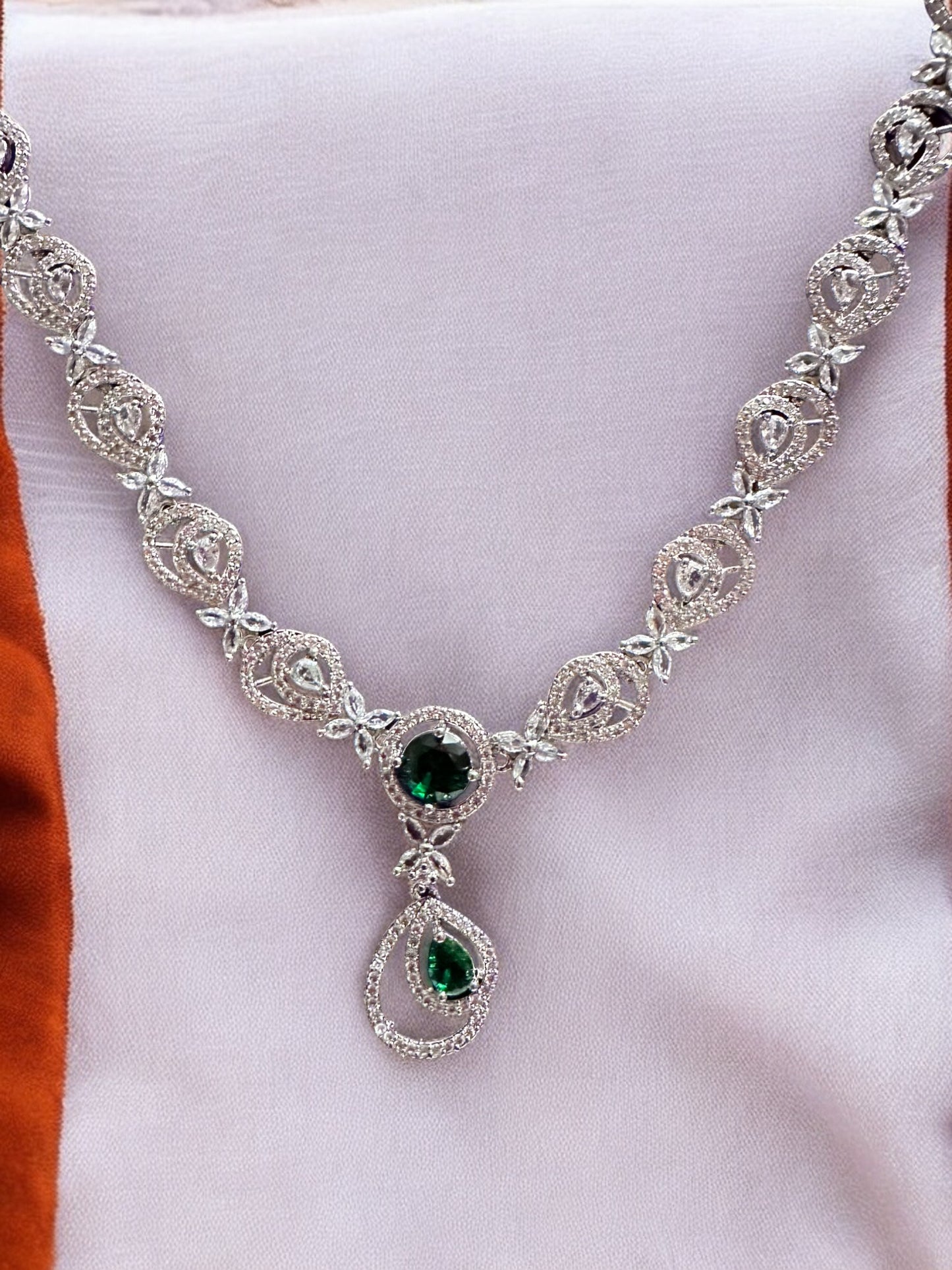 Rhodium Plated Silver Jewel Set 