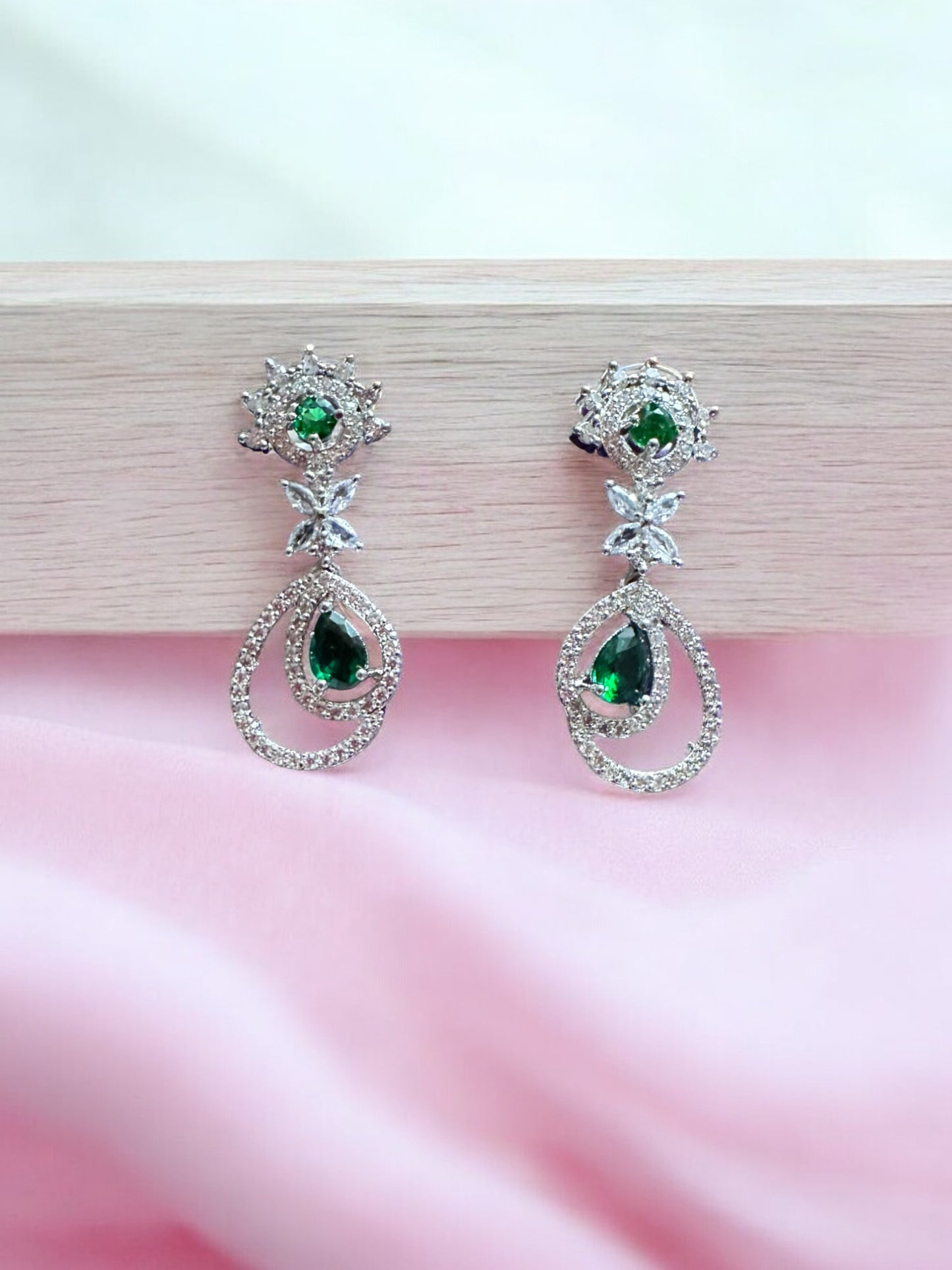 Rhodium Plated Silver Jewel Set 