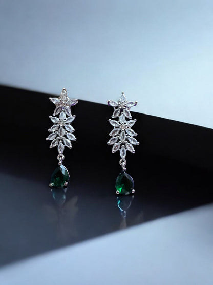 Emerald Green Premium Stone Studded Necklace Set