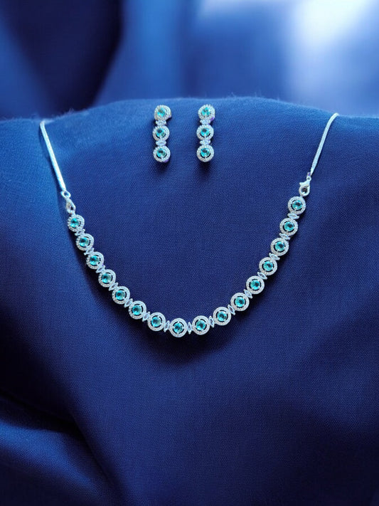 Sea Green Stone Studded Necklace