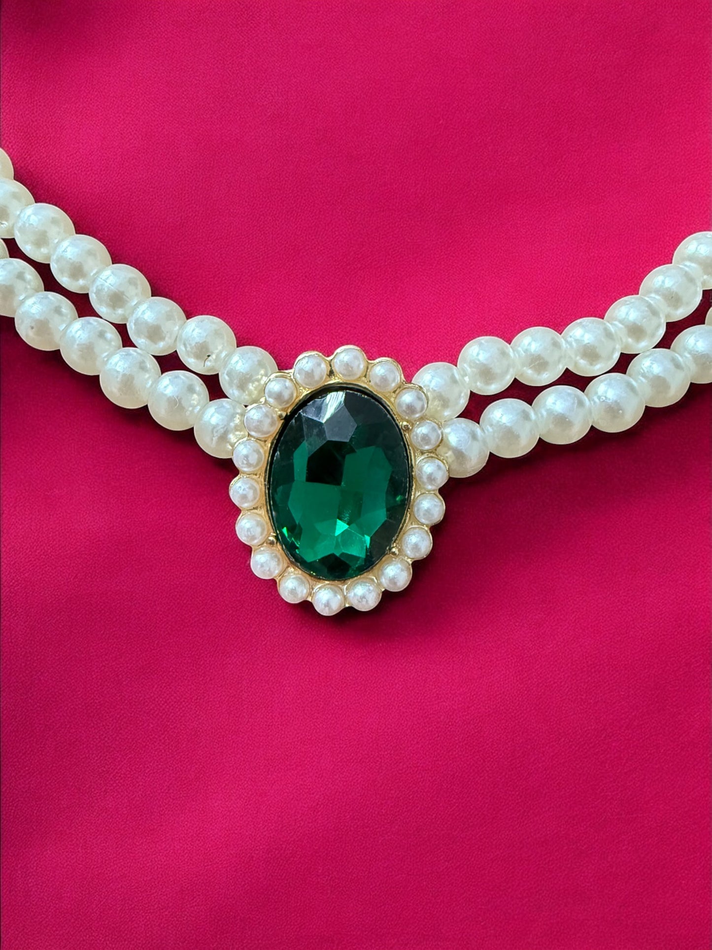 Elegant Imitation Pearl Beaded Choker Set