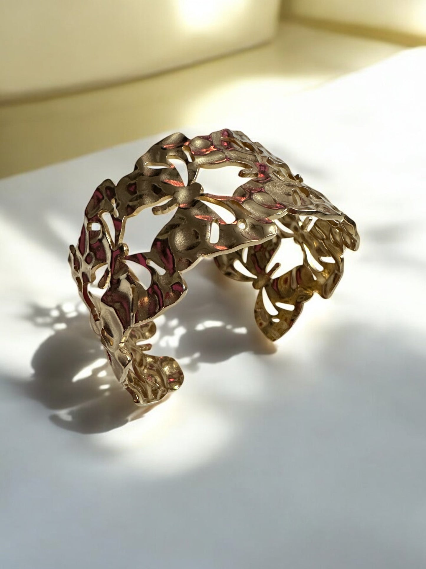 Butterfly-Inspired Gold Cuff – A Symbol of Elegance and Transformation