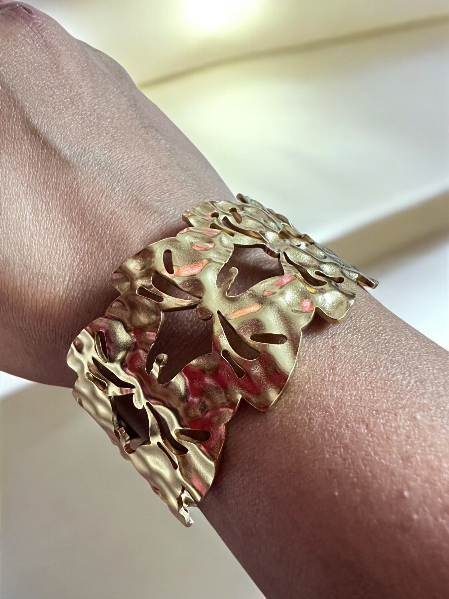 Butterfly-Inspired Gold Cuff – A Symbol of Elegance and Transformation