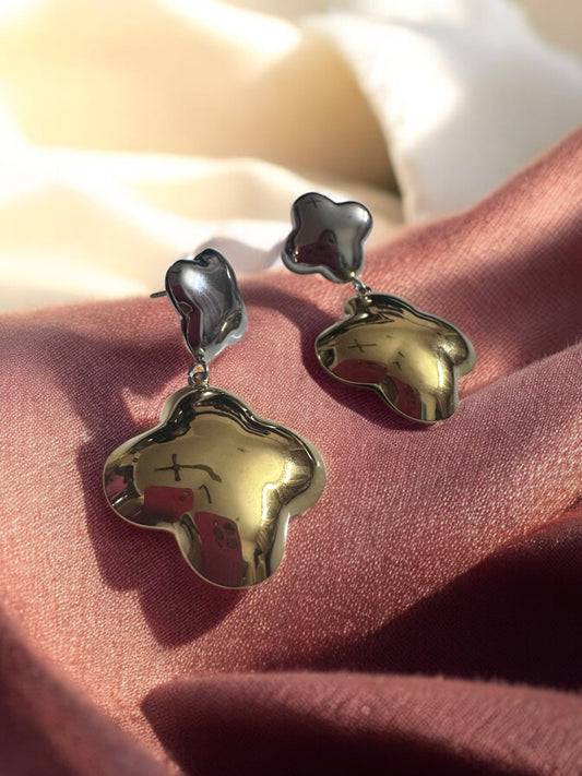 Anti Tarnish Gold Silver Earrings