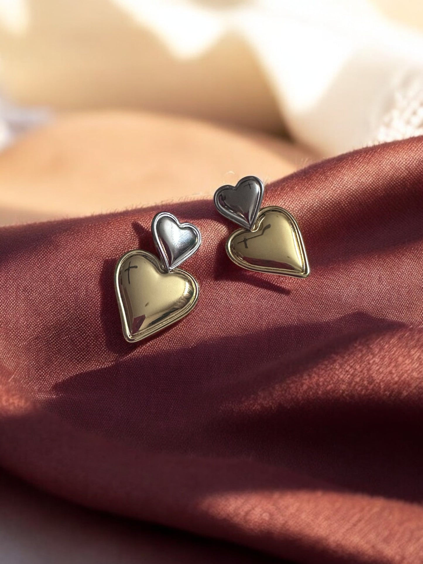 Anti Tarnish Gold Silver Earrings
