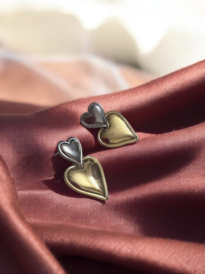 Anti Tarnish Gold Silver Earrings
