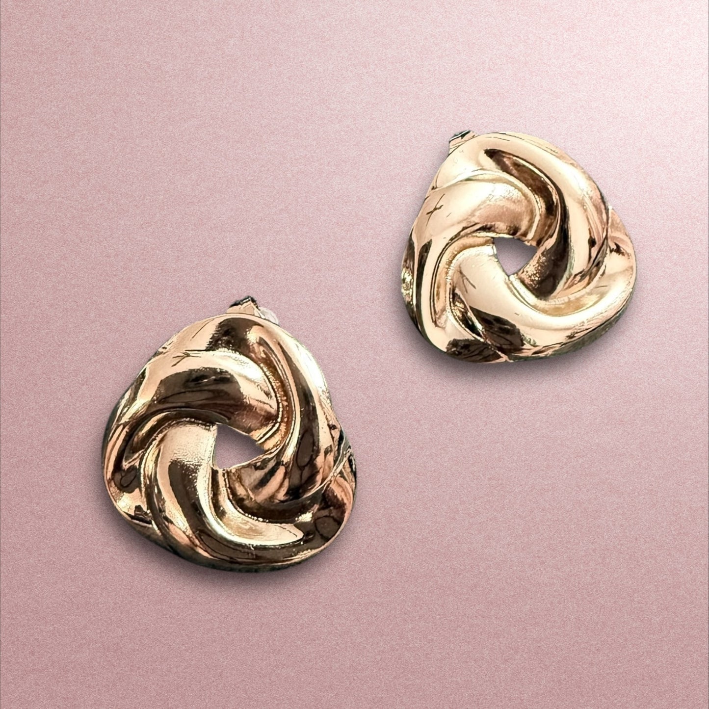 Classic Gold Knot Stud Earrings