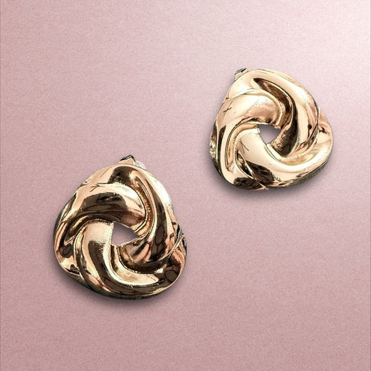 Classic Gold Knot Stud Earrings