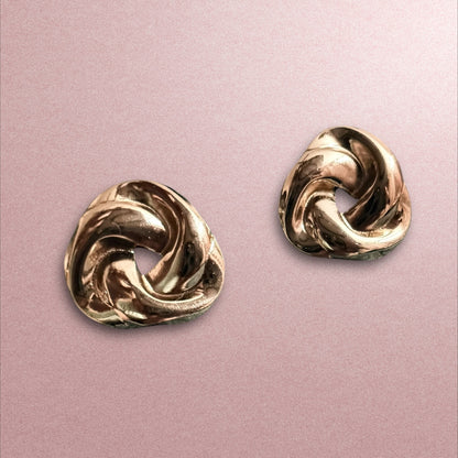 Classic Gold Knot Stud Earrings