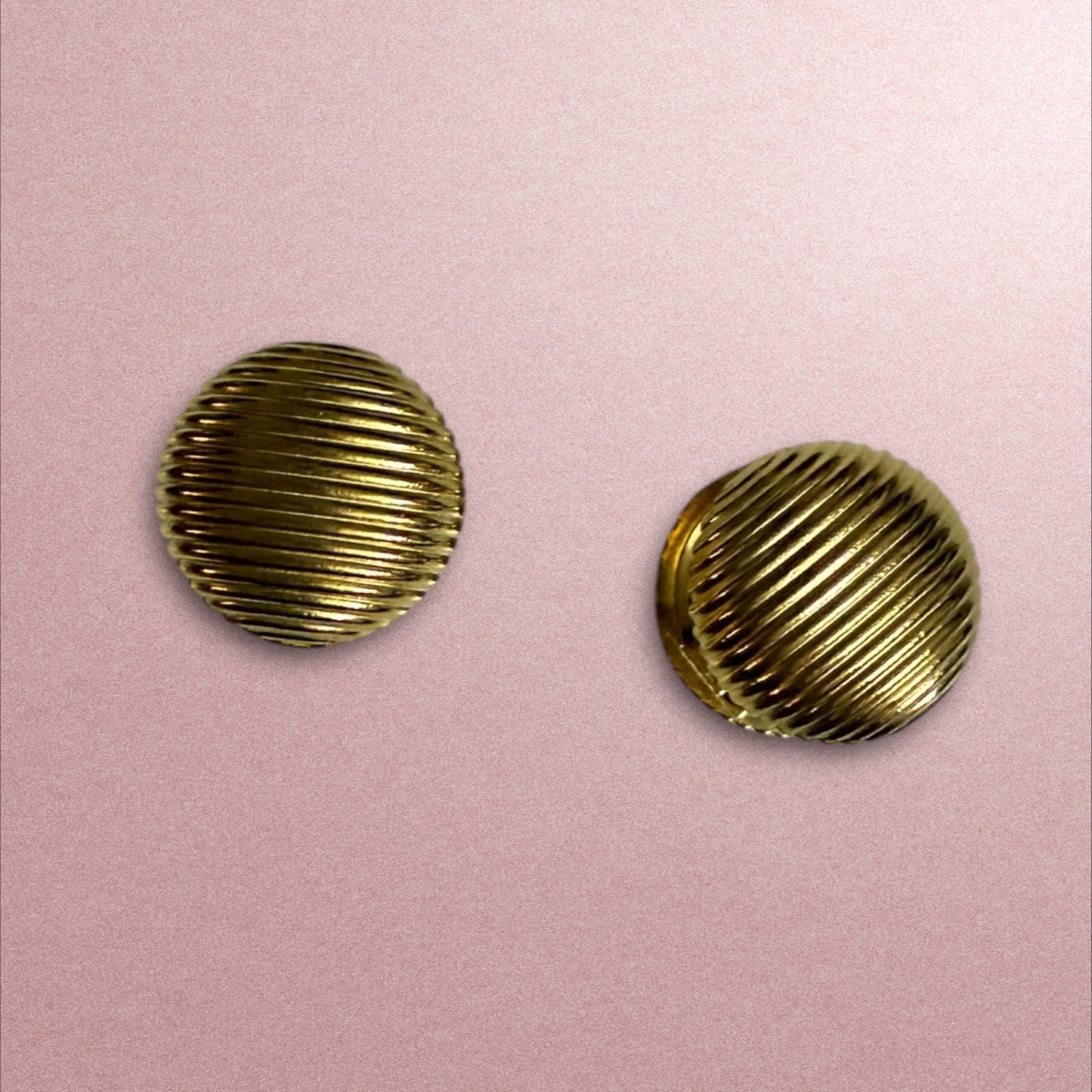 Timeless Gold: Classic Textured Stud Earrings